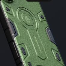 TPU+PC чехол Nillkin CamShield Armor Prop для Samsung Galaxy S25 Ultra – Темно зеленый