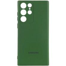 Чехол Silicone Cover Lakshmi Full Camera (AA) with logo для Samsung Galaxy S25 Ultra – Зеленый