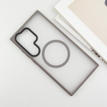 TPU+PC чохол Metal Buttons with MagSafe Colorful для Samsung Galaxy S25 Ultra – Сірий