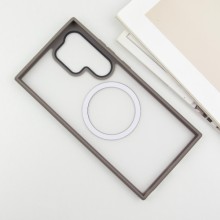 TPU+PC чохол Metal Buttons with MagSafe Colorful для Samsung Galaxy S25 Ultra – Сірий