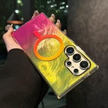 Чехол TPU Shiny Mountain (MagFit) для Samsung Galaxy S25 Ultra – Желтый