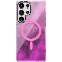 Чехол TPU Shiny Mountain (MagFit) для Samsung Galaxy S25 Ultra – Розовый