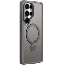 TPU+PC чехол MagSafe Colorful HQ Ring для Samsung Galaxy S25 Ultra – Серый