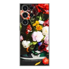 Брендновые Чехлы для Samsung Galaxy S25 Ultra - (PREMIUMPrint) – Nike цветы