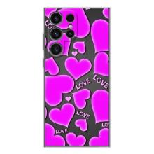 Чехлы для любимой на Гелексі С25 Ультра (VPrint) (Pink hearts)