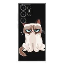 Чохол з принтом для Samsung Galaxy S25 Ultra (AlphaPrint) Модні коти (Сумний кіт)