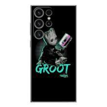 Чехол Супергерои Марвел на Галакси С25 Ультра (Groot)