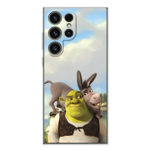 Чехол с мультфильмом Шрек на Samsung Galaxy S25 Ultra – Шрек и осел