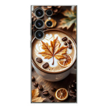 Чехол с уникальным дизайном «Осень с кофе» для Samsung Galaxy S25 Ultra – Пряный кофе