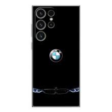 Силиконовый бампер с картинкой машины на Samsung Galaxy S25 Ultra (Черный BMW)
