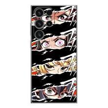 Силиконовые чехлы с глазами Anime для Галакси С25 Ультра – Глаза на чорном