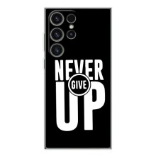 Силиконовый Чехол на Samsung Galaxy S25 Ultra с картинкой Nike (Never Give UP)