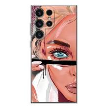 Силіконовый Чохол на Samsung Galaxy S25 Ultra з картинкой Модных девушек (Дівчина та вії)