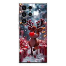 Яркий чехол для Samsung Galaxy S25 Ultra с Зимними Оленятами – Олень среди подарков
