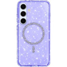 Чехол TPU Eclipse Sparkle (MagFit) для Samsung Galaxy S25 / S24 – Фиолетовый