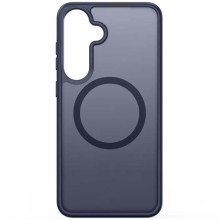 TPU+PC чехол Metal Buttons with MagSafe Colorful для Samsung Galaxy S25 – Синий