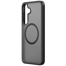TPU+PC чехол Metal Buttons with MagSafe Colorful для Samsung Galaxy S25 – Черный