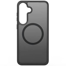 TPU+PC чехол Metal Buttons with MagSafe Colorful для Samsung Galaxy S25 – Черный