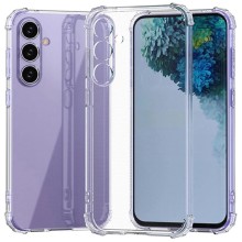 TPU чехол GETMAN Ease logo усиленные углы Full Camera для Samsung Galaxy S25 – Прозрачный