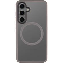 TPU+PC чехол Metal Buttons with MagSafe Colorful для Samsung Galaxy S25 – Серый