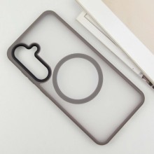 TPU+PC чехол Metal Buttons with MagSafe Colorful для Samsung Galaxy S25 – Серый
