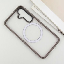 TPU+PC чехол Metal Buttons with MagSafe Colorful для Samsung Galaxy S25 – Серый
