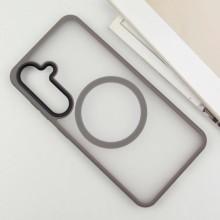 TPU+PC чохол Metal Buttons with MagSafe Colorful для Samsung Galaxy S25 – Сірий