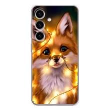 Чохли з картинкою Лисичка для Samsung Galaxy S25 (VPrint) (Лисичка в гірляндах)