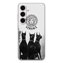 Чехлы VERSACE для Гелекси S25 (PREMIUMPrint) – Доберман Версаче