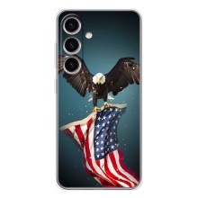 Чохол Прапор USA для Samsung Galaxy S25 (Орел і прапор)