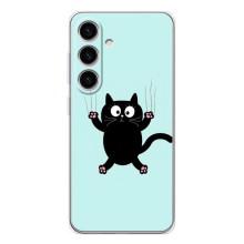 Чохол з принтом для Samsung Galaxy S25 (AlphaPrint) Модні коти (Падаючий кіт)