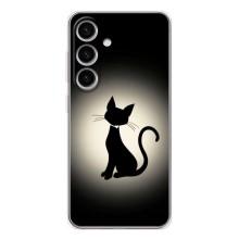 Чохол з принтом для Samsung Galaxy S25 (AlphaPrint) Модні коти (Силует котика)