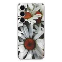 Чехол с ромашками на Samsung Galaxy S25 – Цветы Ромашки
