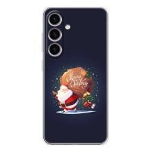 Чехол Санта Клаус для Samsung Galaxy S25 – Подарки от Санты