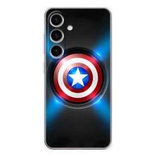 Чехол с Щитом Капитана Америки на Samsung Galaxy S25 – Яркий Щит Капитана