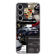 Чехол с авто Порше для Samsung Galaxy S25 – Коллаж Порше