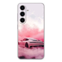 Чехол с авто Порше для Samsung Galaxy S25 – Розовый Порше