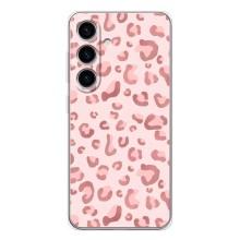 Чехол с розовым рисунком для Samsung Galaxy S25 – Розовый леопард