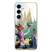Чехол Зоотрополіс на Samsung Galaxy S25 – Ник Джуди и змея