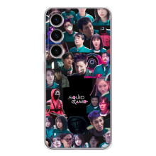 Чехол Гра в кальмара для Samsung Galaxy S25 – Коллаж игры кальмара