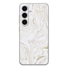 Мраморный чехол на Samsung Galaxy S25 (VPrint) (Белый мрамор)