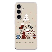 Рождественские Чехлы для Samsung Galaxy S25 (VPrint) (Merry Christmas)