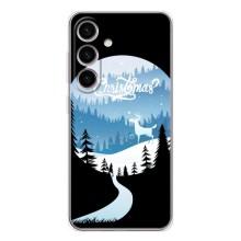 Силіконовий бампер на різдво для Samsung Galaxy S25 (Різдвяний Олень)