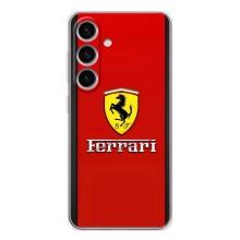 Силіконовий бампер з картинкою машини на Samsung Galaxy S25 (Ferrari Logo)
