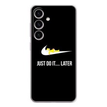 Силиконовый Чехол на Samsung Galaxy S25 с картинкой Nike (Later)