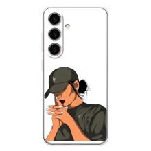 Силіконовый Чохол на Samsung Galaxy S25 з картинкой Модных девушек (У зеленому)