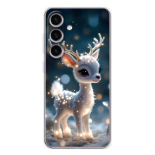 Яскравий чохол для Samsung Galaxy S25 з Зимові Оленята – Блискуче оленятко