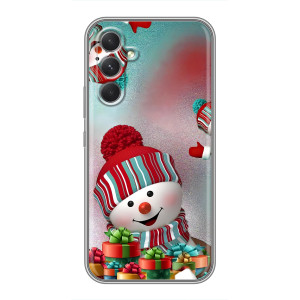 Чехлы на Новый Год Samsung Galaxy S26 Edge (Снеговик в шапке)