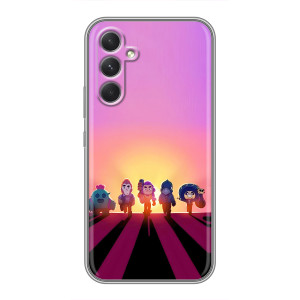Силиконовый Чехол на Samsung Galaxy S26 Edge с картинкой Brawl Stars – Персонажи в закате