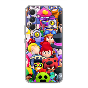 Силиконовый Чехол на Samsung Galaxy S26 Edge с картинкой Brawl Stars – Персонажи
